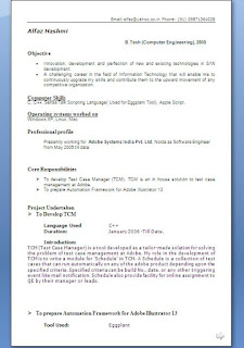 top resume format