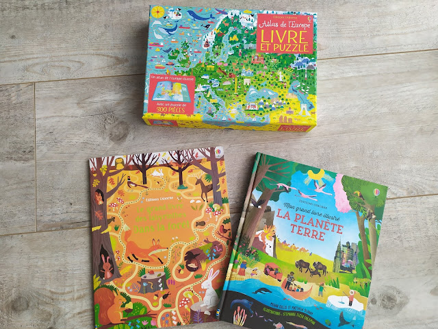 Les nouveautés Usborne : puzzle de l'Europe, livre illustré sur la planète Terre et labyrinthe