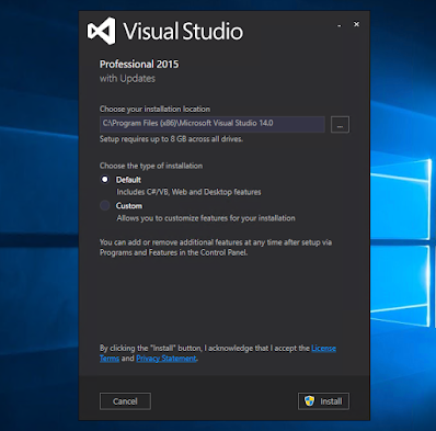 Cara Menginstall Visual Studio Profesional 2015 Full Gambar