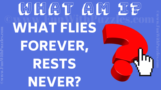 What flies forever, rests never? What am I?