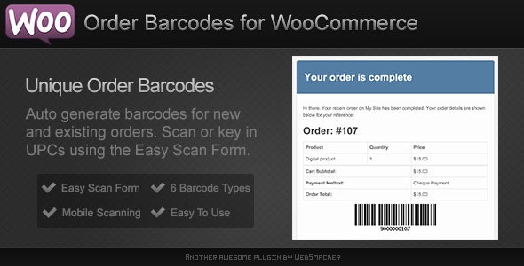 Order Barcodes for WooCommerce v2.2 Order Barcodes for WooCommerce v2.2