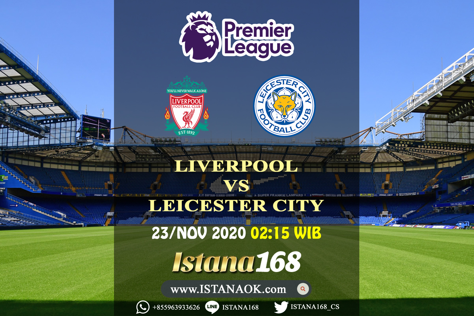 Prediksi Bola Akurat Istana168 Liverpool vs Leicester City 23 November 2020