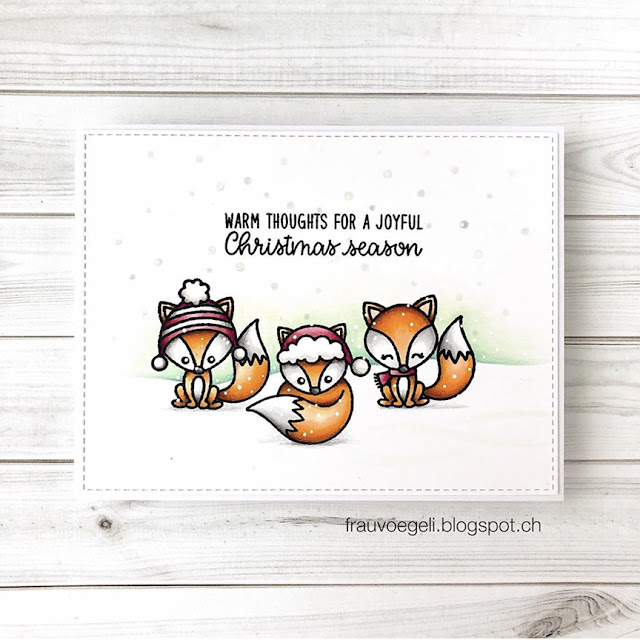 Sunny Studio Stamps: Foxy Christmas Customer Christmas Themed Card by Nicole