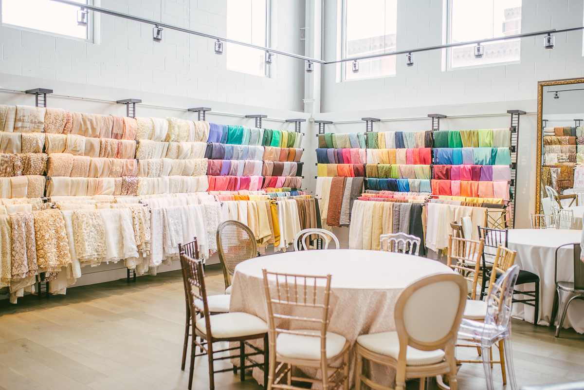 Summer Wind Wedding Wednesday Choosing our Linen Rentals From Mosaic
