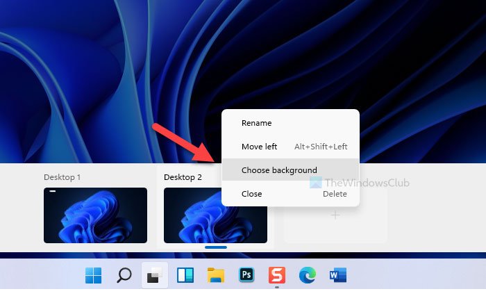 Come impostare uno sfondo diverso su desktop diversi su Windows 11