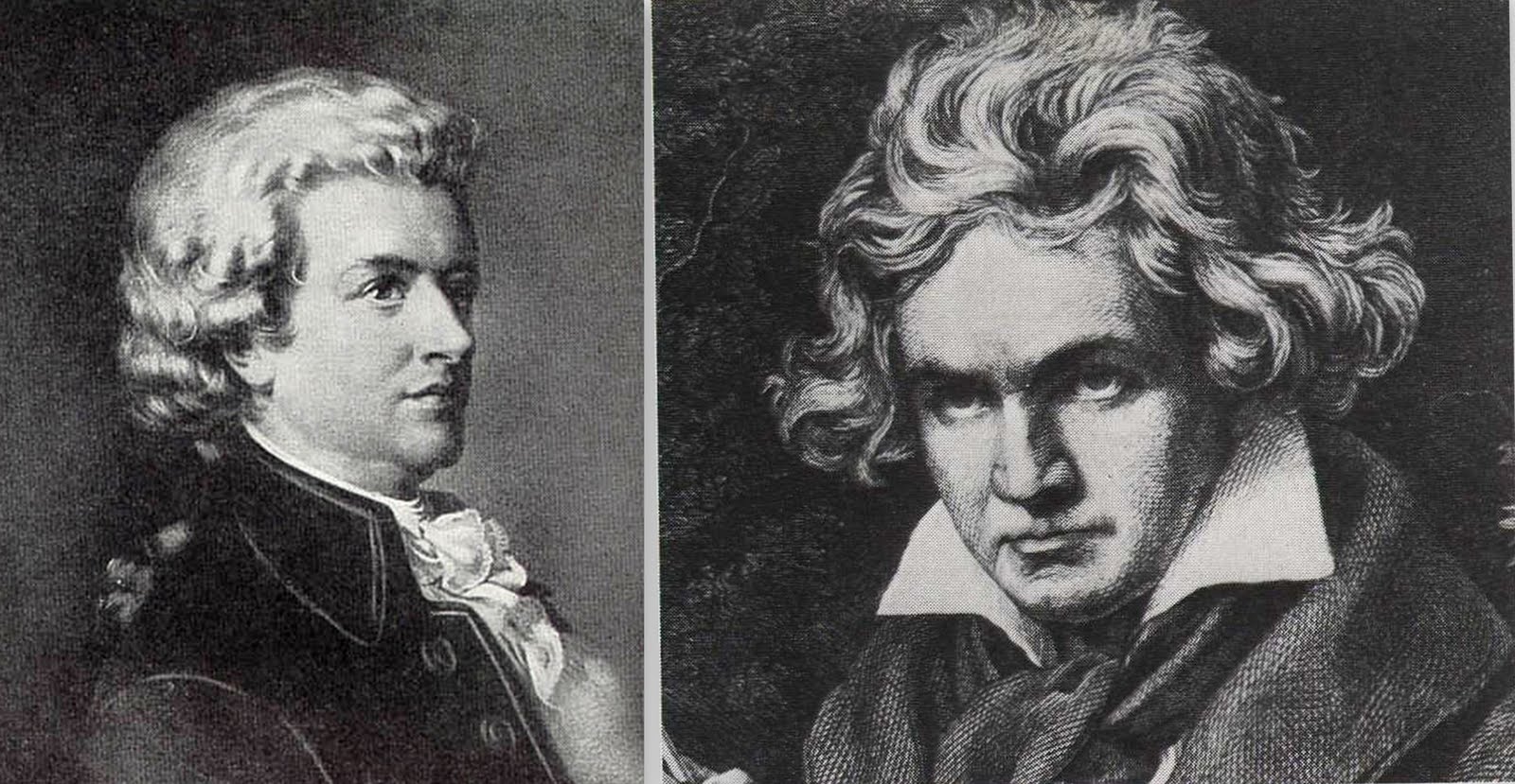 compare mozart and beethoven