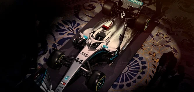 Formula 1 Auto visto desde arriba