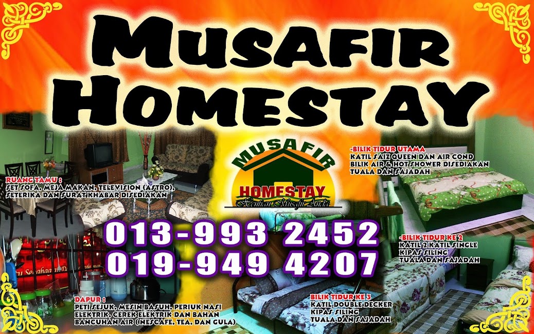 kuala terengganu, homestay terengganu, musafir homestay, gong badak tuala terengganu.