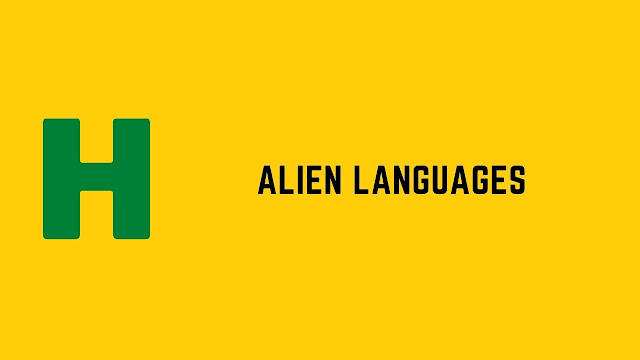 HackerRank Alien Languages problem solution