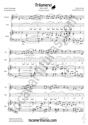 Ukelele Tablatura y Partitura de Punteo Tablature Sheet Music for Ukelele Tabs Music Scores PDF/MIDI de Ukelele