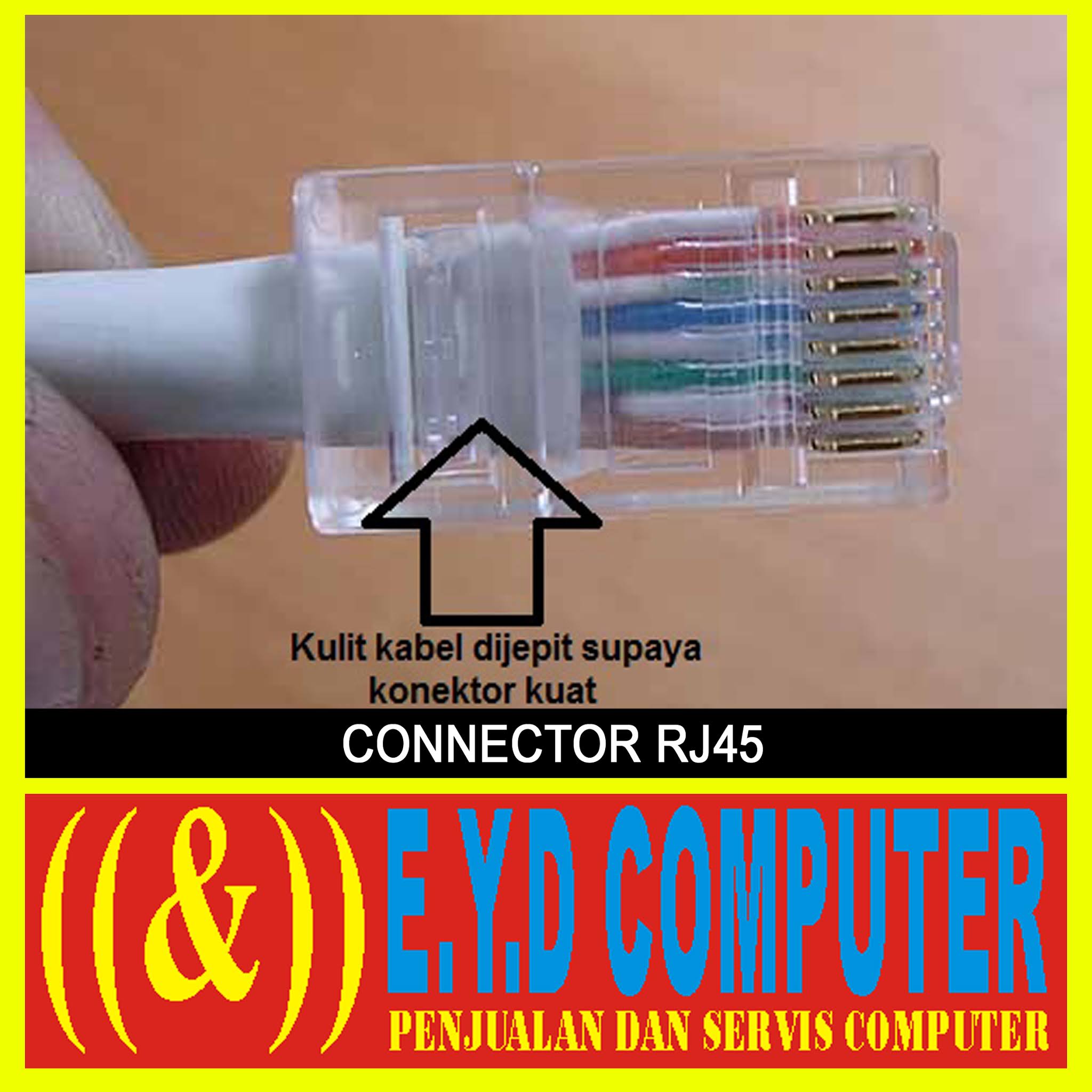CONECTOR RJ45 CONNECTOR SATUAN KONEKTOR RJ 45 JARINGAN CONNECT