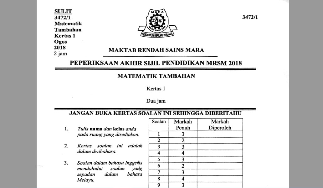 Skema Jawapan Spm 2019 Matematik Tambahan  Escuelainfantilheidiland