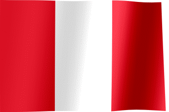 The waving flag of Peru (Animated GIF)