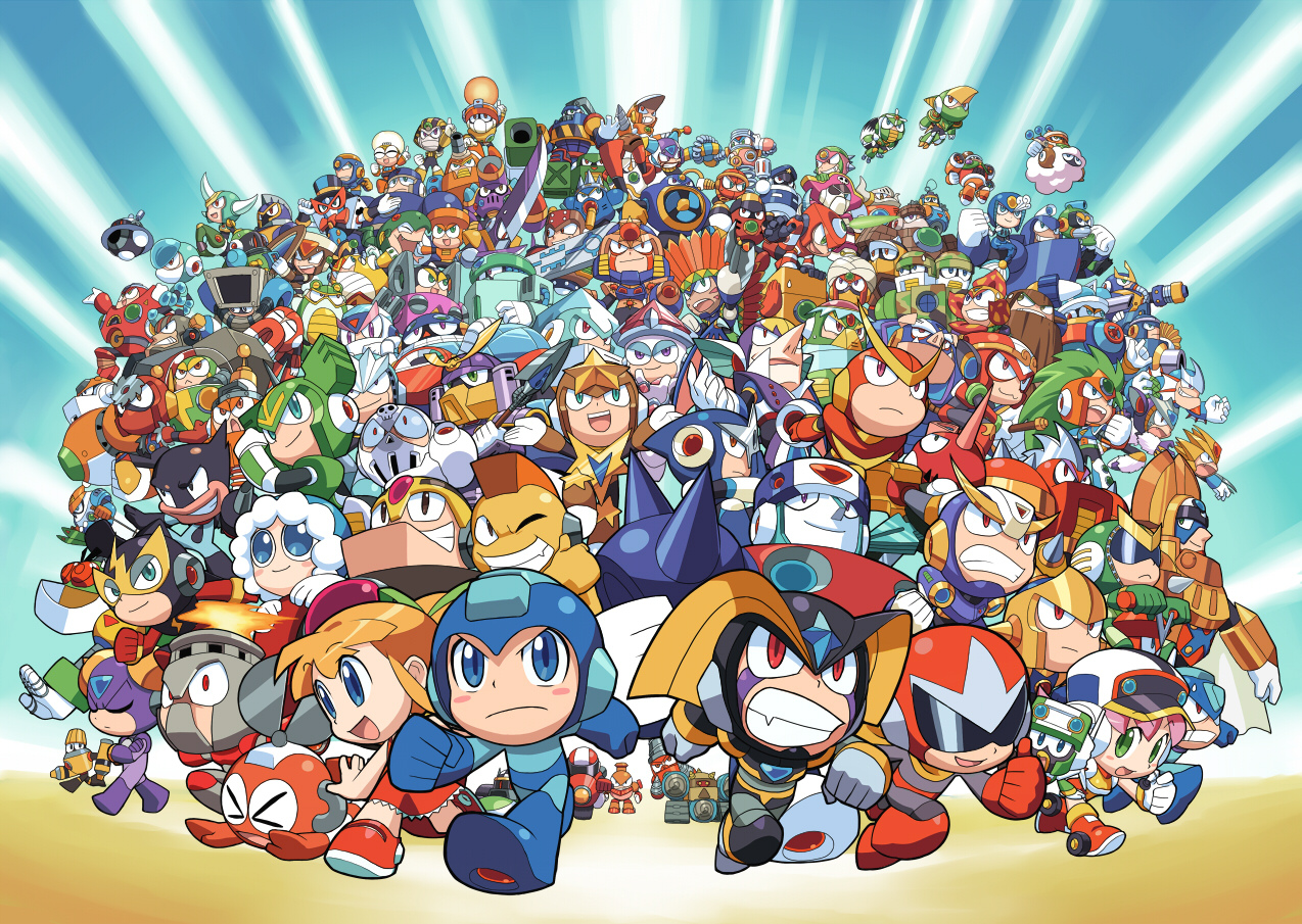 9. Mega Man Blue Hair Character - wide 7