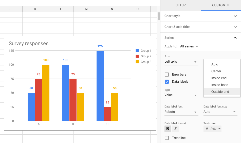 Google Chart Label