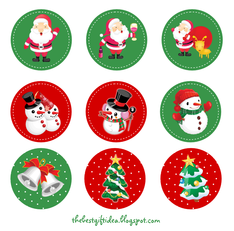 Free Printable Santa Claus Reindeer Cupcake Topper Free Download 