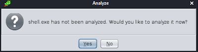 Ghidra prompt for analysis