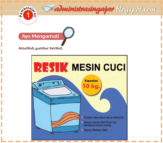 Kunci Jawaban Buku Tematik Tema 9 Kelas 5 Subtema 1 Halaman 3 5 6 Administrasi Ngajar