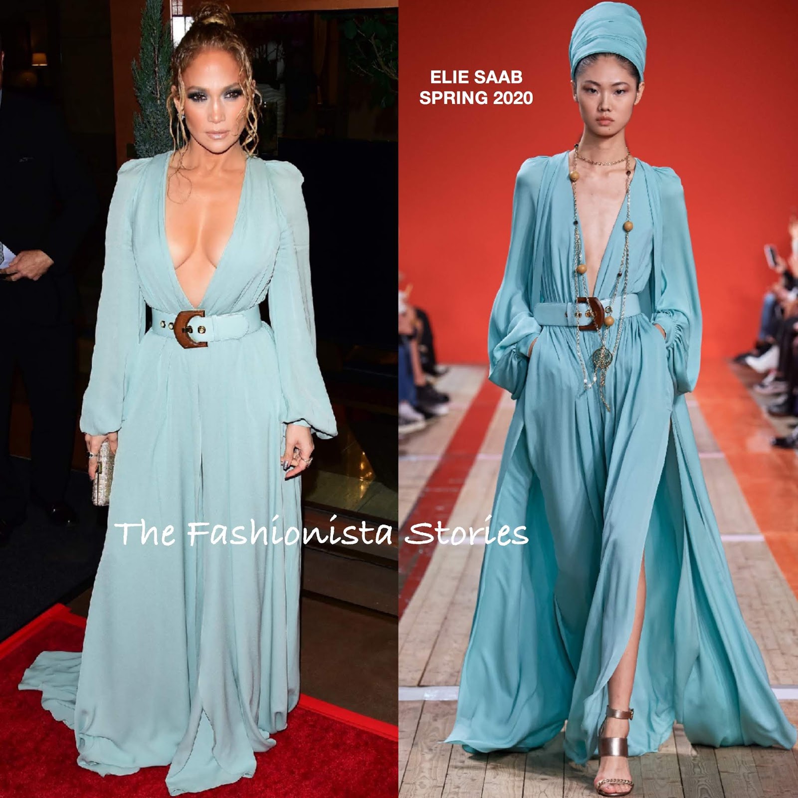 Jennifer Lopez in Elie Saab & Georges Hobeika at the 2020 LA Film