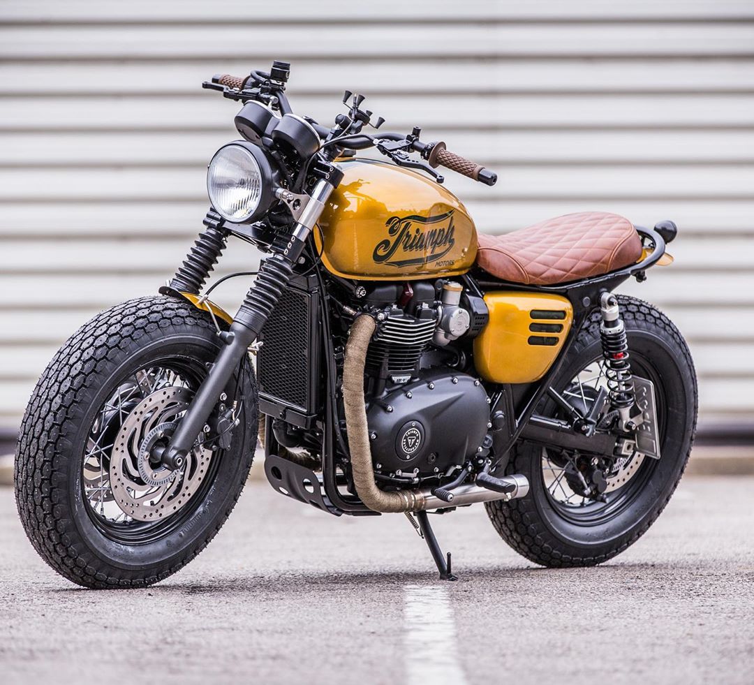 Hell Kustom : Triumph Bonneville T120 By Down & Out Cafe Racers