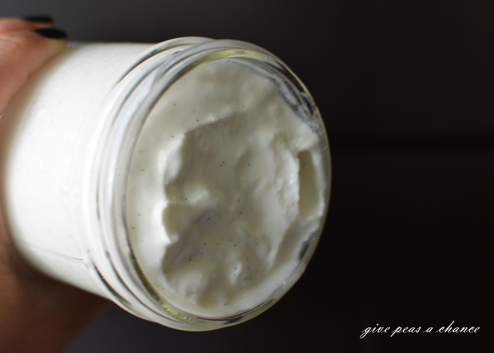 Give Peas a Chance Quick Vanilla Lemon Curd with Vanilla Bean Yogurt