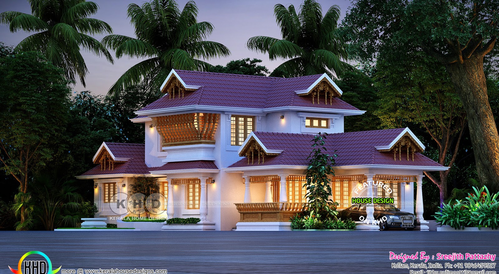 2230 sq-ft 4 BHK Kerala traditional home - Kerala home design and floor