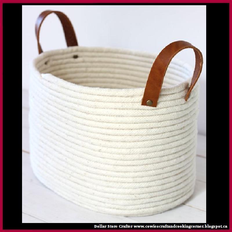Dollar Store Crafter DIY NoSew Rope Coil Basket