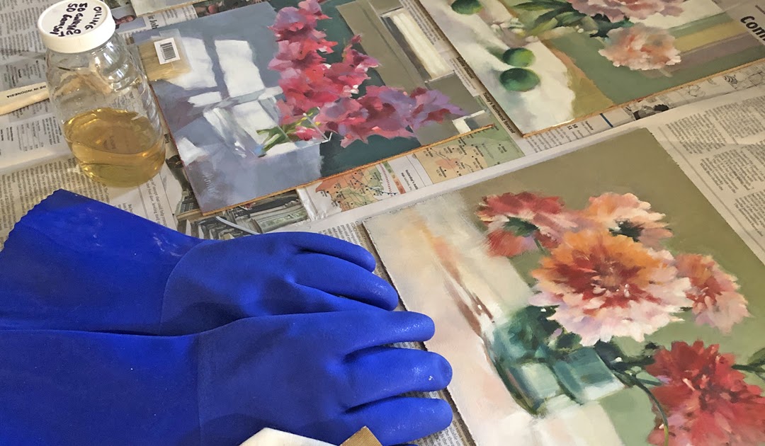 Barbara Newton Art Journal Oiling Out before Varnishing