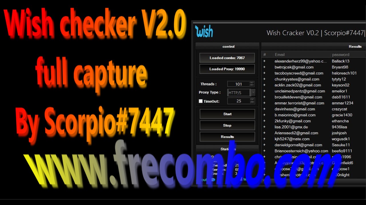 Wish checker V2.0 full capture By Scorpio7447 Combo List Combolist