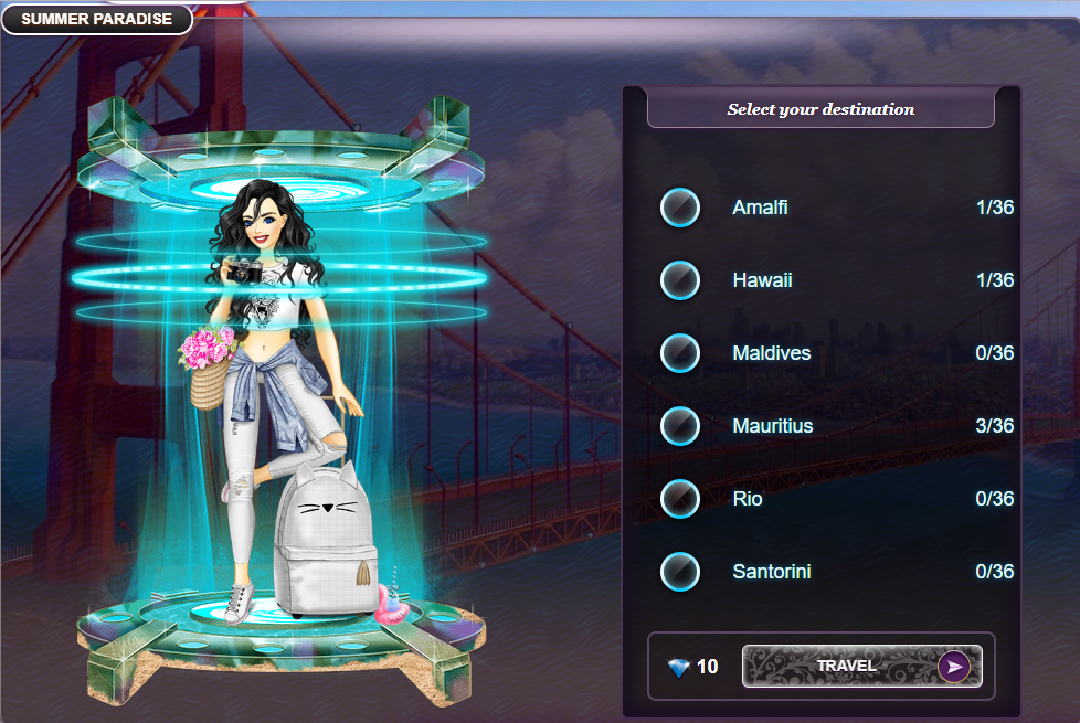 Lady Popular Fashion Arena Teleport SUMMER PARADISE