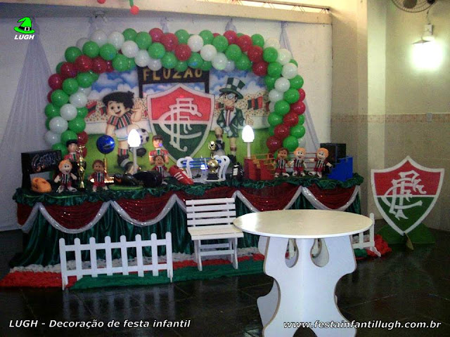 Fluminense - Decoração tradicional luxo para festa infantil Decoração infantil tema Fluminense