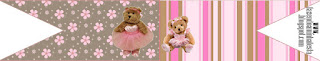 Ballerina Bear Food Toppers or Flags.