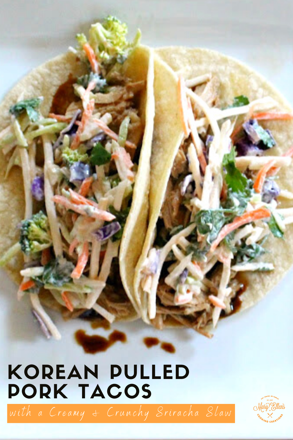 Mary Ellen's Cooking Creations Korean Pulled Pork Tacos with a Creamy