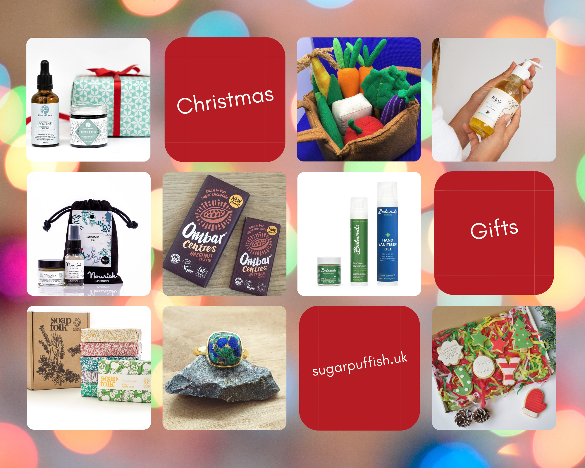 Ethical Christmas Gift Ideas for 2020 featuring Natural Skincare, Jewellery, Toys and Vegan Chocolate