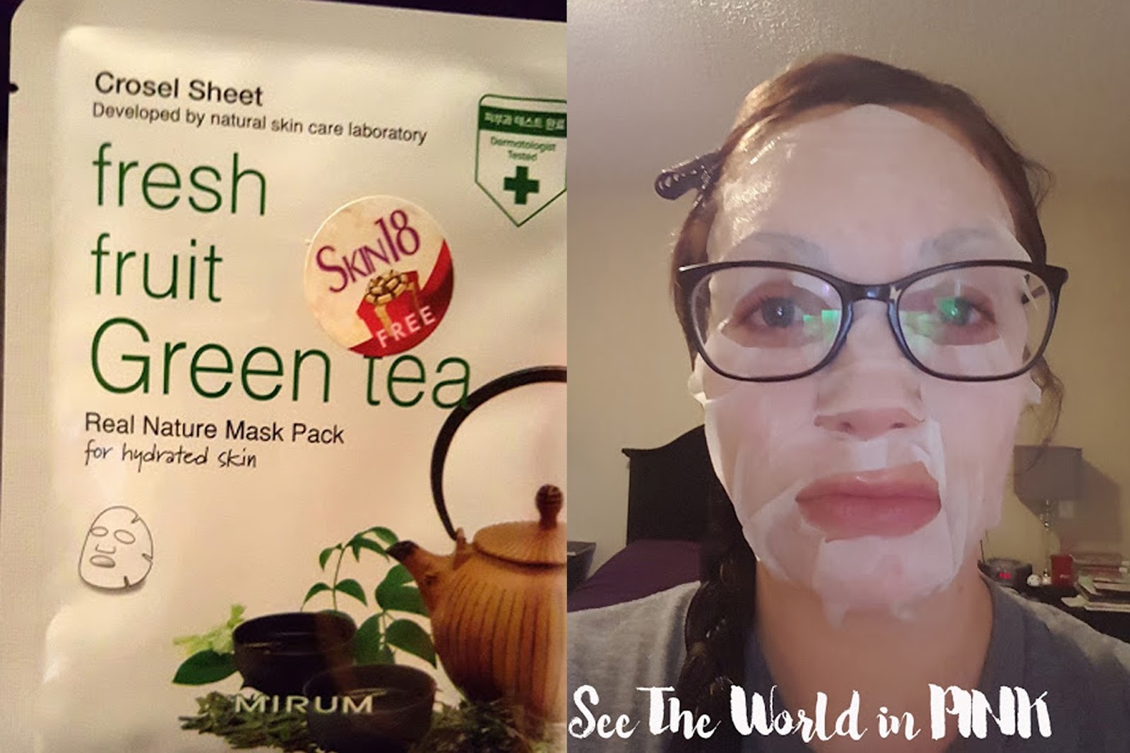 mirum green tea hydrating and moisturizing facial mask