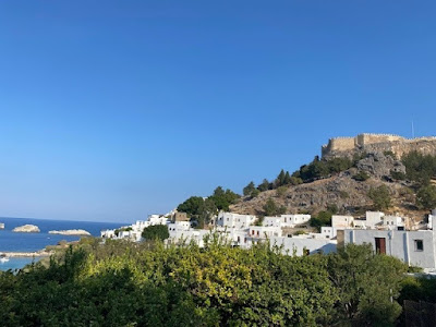 Lindos and the Acropolis viewed from below