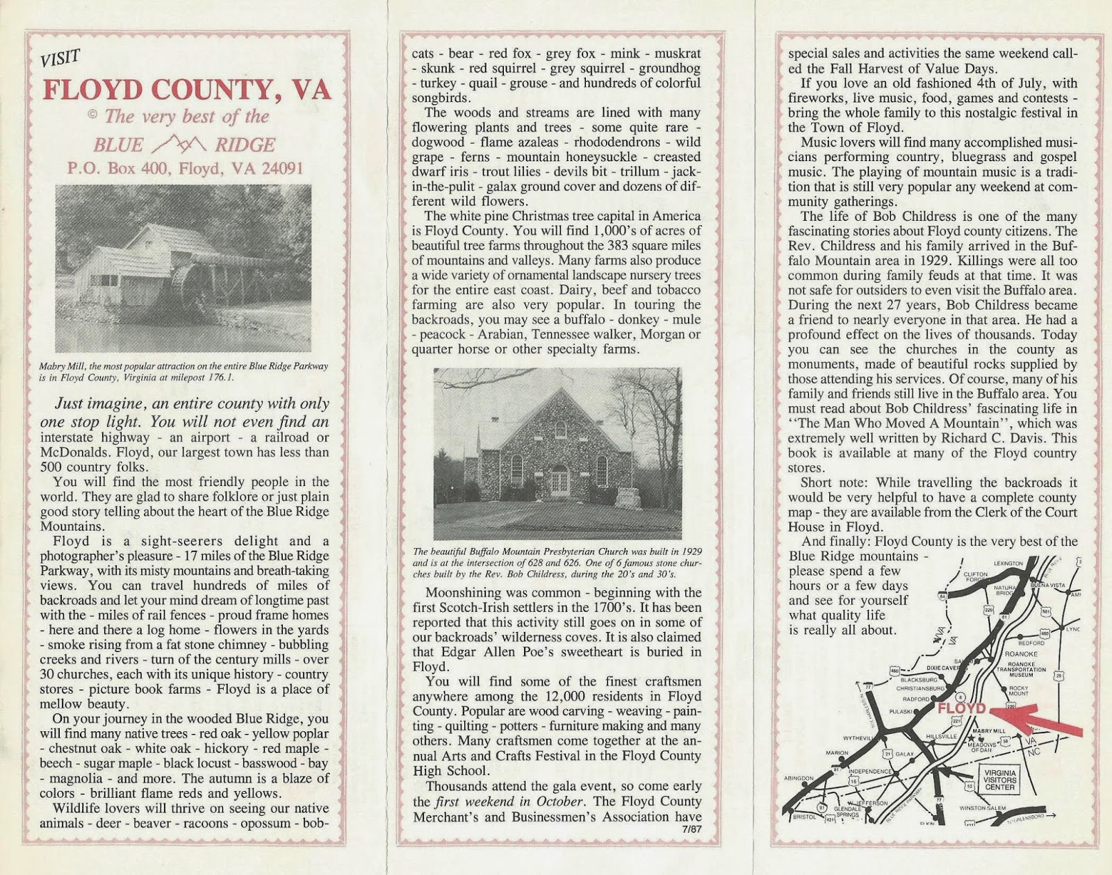 Floyd Virginia in the Blue Ridge Mountains About Floyd County VA