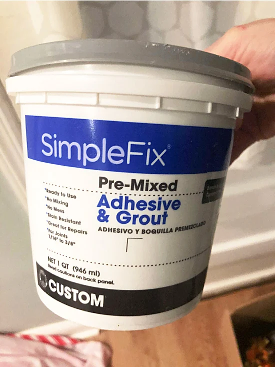 adhesive grout container