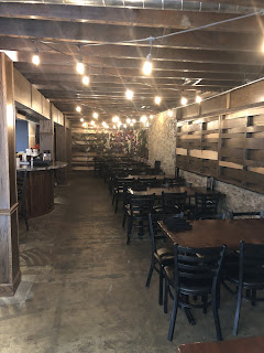 interior of underground restaurant 
