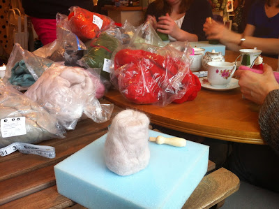 Needle felting class at The Fibreworks Oxford