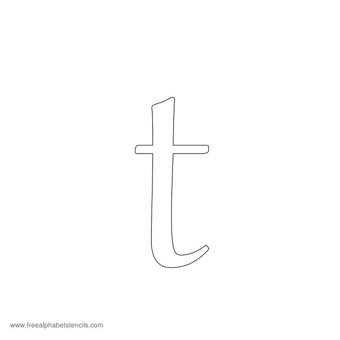 Bubble Letters Lowercase T - Birthday Letter