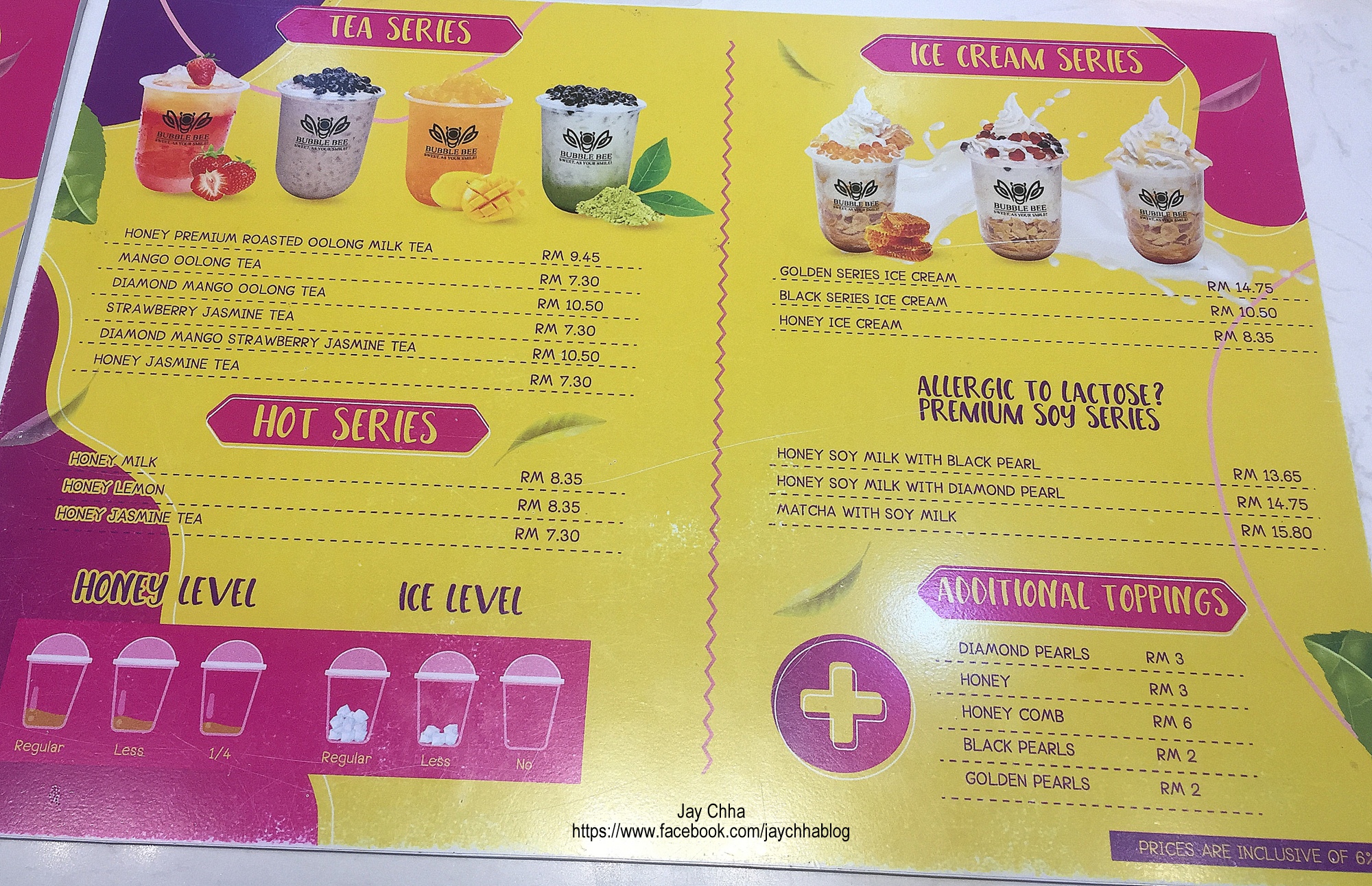 bubble bee cafe menu Warren Tucker