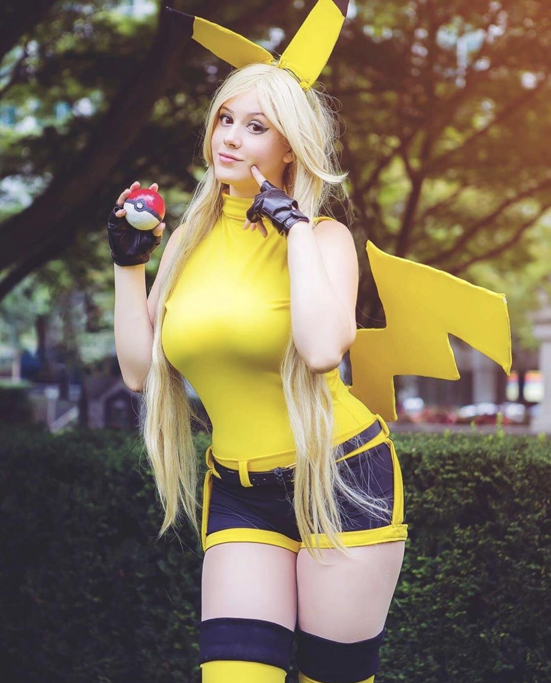 Pikachu girl cosplay.