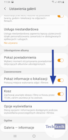 Jak włączyć kosz?