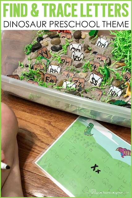 Dinosaur Themed Find & Trace Letters