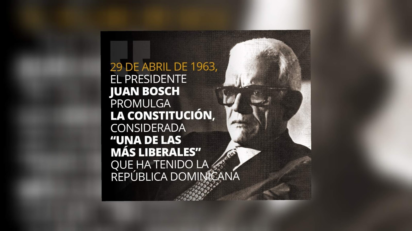29 de Abril, El Presidente Constitucional Juan Bosch Promulga la