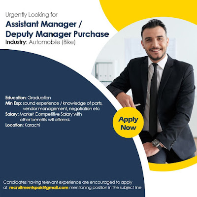 Jobs for Assistant Manager / Deputy Manager Purchase