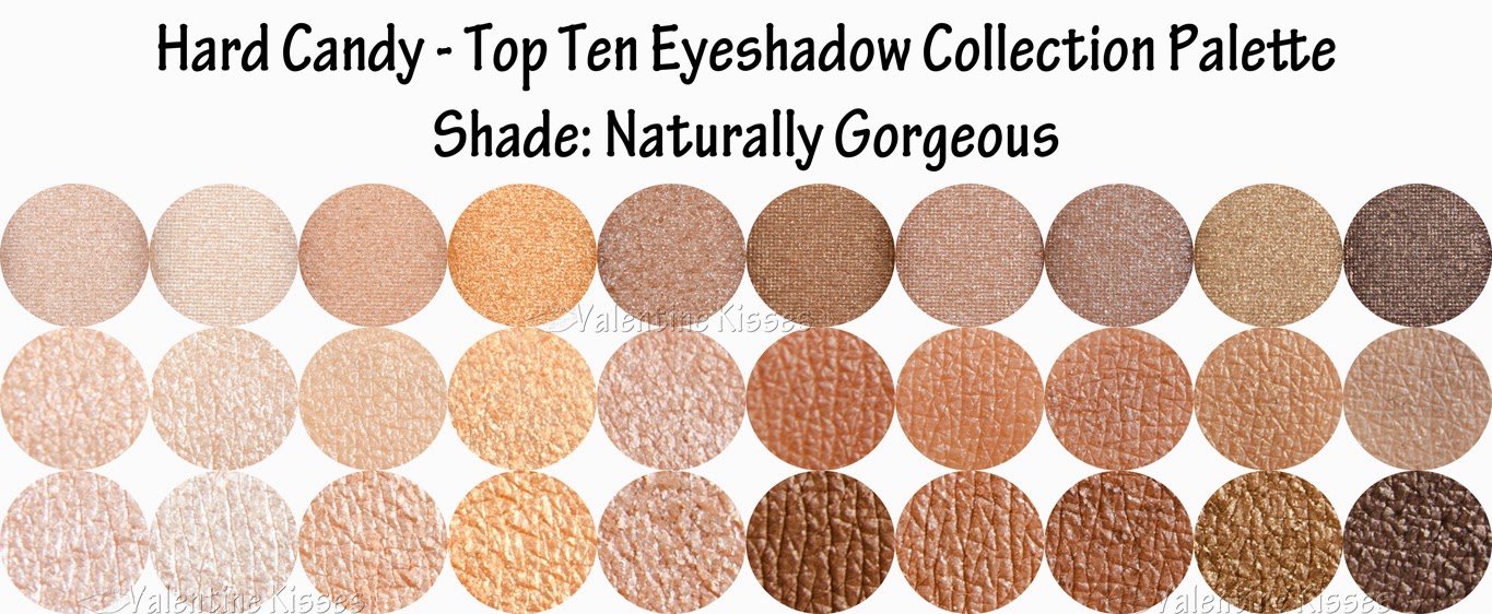 Valentine Kisses Hard Candy Top Ten Eyeshadow Collection Palettes in