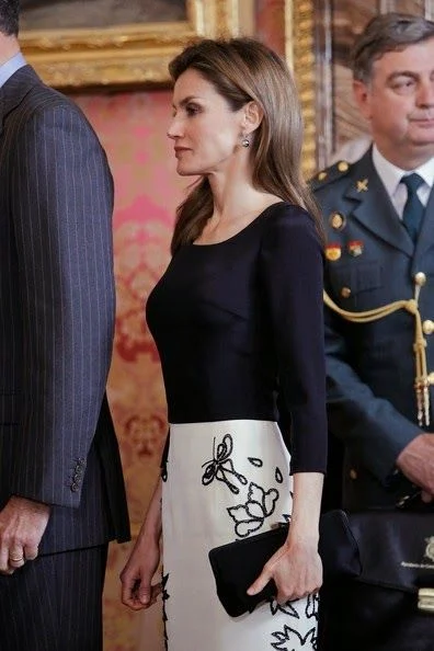 Princess Letizia Style Wore Dress Jewelry