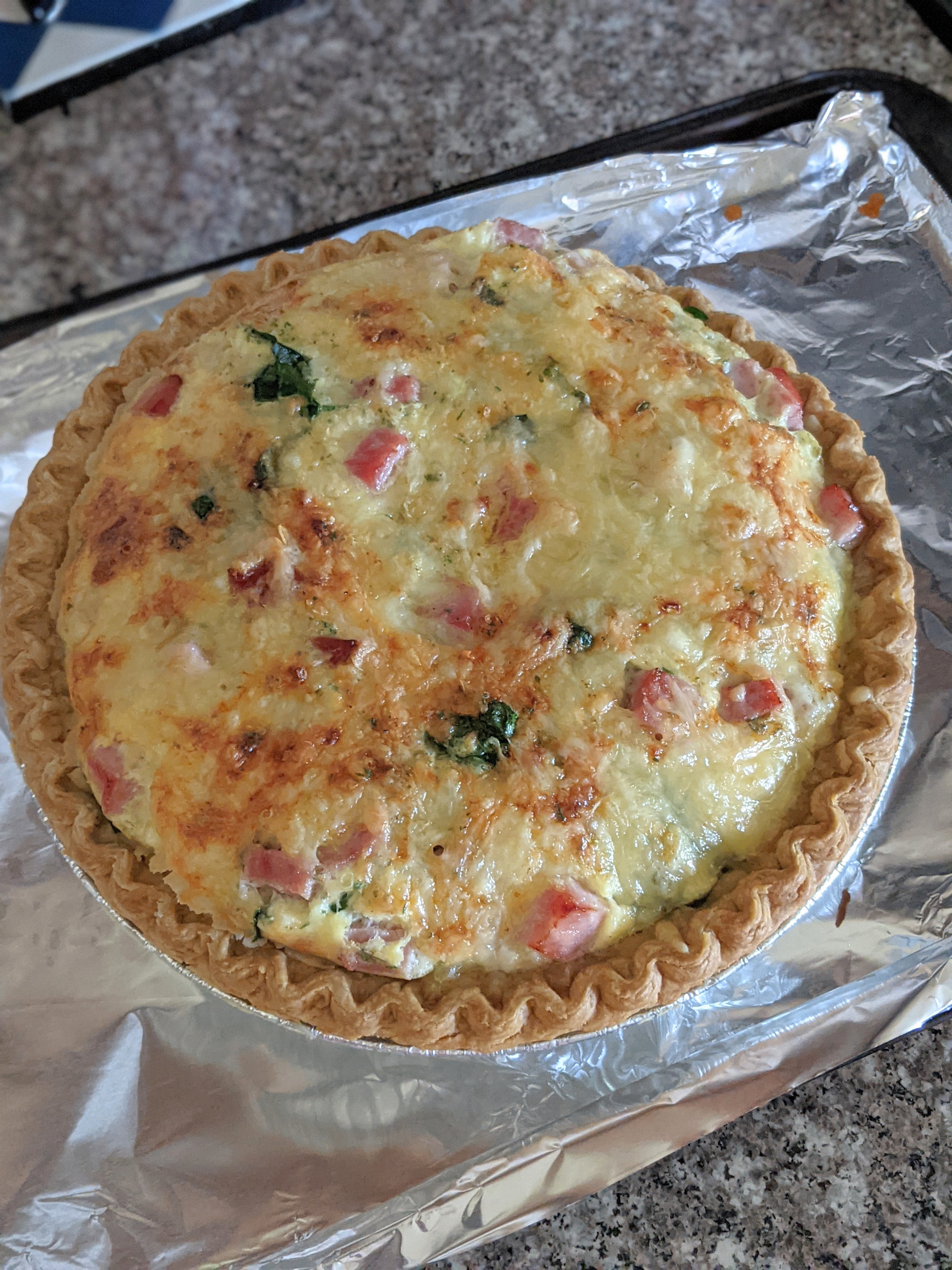 His, Hers and Ours DIY: HAM, SWISS, SPINACH QUICHE